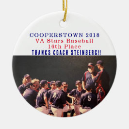 Cooperstown NY Coaches Gift Baseball Team Foto Keramisch Ornament