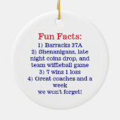 Cooperstown NY Coaches Gift Baseball Team Foto Keramisch Ornament (Achterkant)