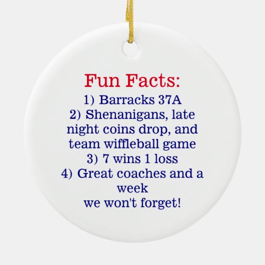 Cooperstown NY Coaches Gift Baseball Team Foto Keramisch Ornament (Achterkant)