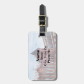 Cooperstown NY - Eerste gebouw van de Nationale Ba Bagagelabel (Voorkant verticaal)