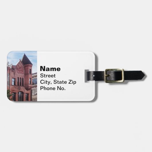 Cooperstown NY - Eerste gebouw van de Nationale Ba Bagagelabel (Voorkant horizontaal)