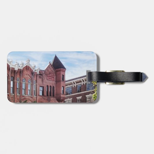 Cooperstown NY - Eerste gebouw van de Nationale Ba Bagagelabel (Achterkant horizontaal)