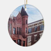 Cooperstown NY - Eerste gebouw van de Nationale Ba Keramisch Ornament (Links)