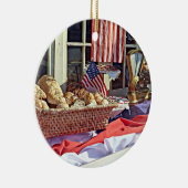 Cooperstown NY - Eerste gebouw van de Nationale Ba Keramisch Ornament (Rechts)