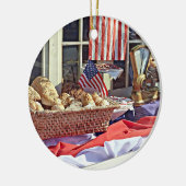 Cooperstown NY - Eerste gebouw van de Nationale Ba Keramisch Ornament (Links)