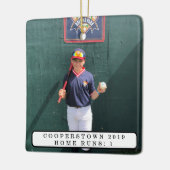 Cooperstown NY Foto Honkballer Leuke Feiten Keramisch Ornament (Links)