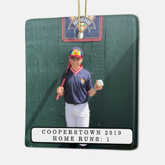 Cooperstown NY Foto Honkballer Leuke Feiten Keramisch Ornament (Links)