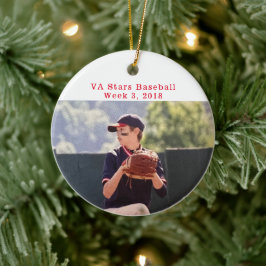 Cooperstown NY Honkbal Foto Leuk Feiten Geheugen Keramisch Ornament