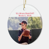 Cooperstown NY Honkbal Foto Leuk Feiten Geheugen Keramisch Ornament (Links)