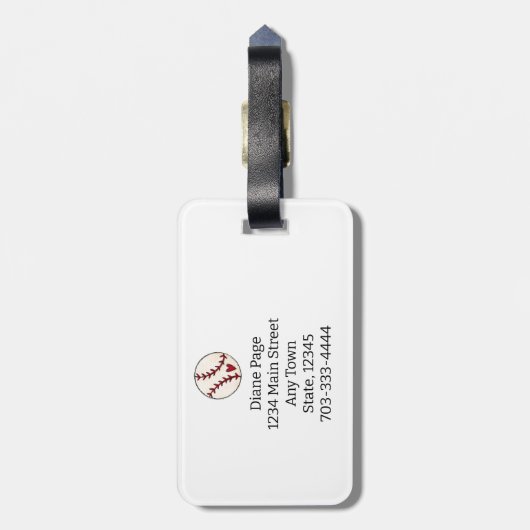 Cooperstown NY Honkbal Moeder Leuke vleermuis spor Bagagelabel (Achterkant verticaal)