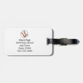 Cooperstown NY Honkbal Moeder Leuke vleermuis spor Bagagelabel (Achterkant horizontaal)