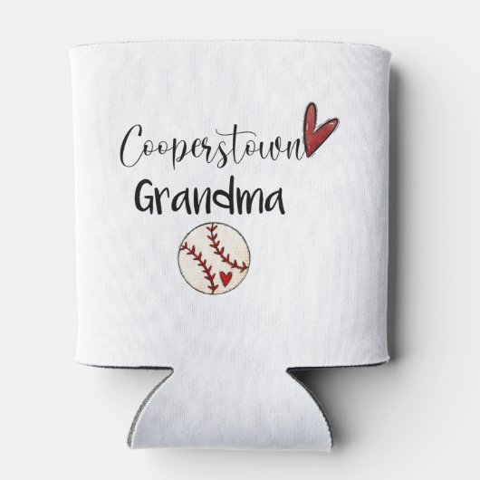 Cooperstown NY Honkbal Oma Schattig Script Sport Blikjeskoeler (Achterkant)