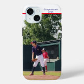 Cooperstown NY honkbalspeler foto jaar op maat Case-Mate iPhone Case (Achterkant)