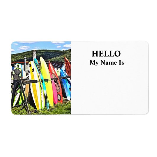 Cooperstown NY - Kajaks en Paddleboards Etiket (Voorkant)