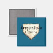 Cooperstown Ny Opa Schattig Baseballontwerp Magneet (Voorkant / Achterkant)