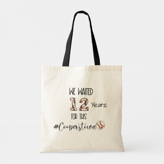 Cooperstown NY We wachtten 12 jaar honkbal mam vad Tote Bag (Achterkant)