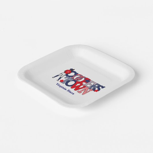 Cooperstown Patriotic Baseball Player Custom Team Papieren Bordje (Gebogen)