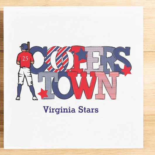 Cooperstown Patriotic Baseball Player Custom Team Servet