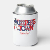 Cooperstown Patriotic Letters Baseball Ouder Blauw Blikjeskoeler (Blikje Voorkant)