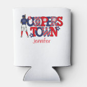 Cooperstown Patriotic Letters Baseball Ouder Blauw Blikjeskoeler (Achterkant)