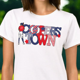 Cooperstown Patriotic Letters Baseball Speler Jaar T-shirt