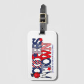 Cooperstown Patriotic Letters Baseball Speler Naam Bagagelabel (Voorkant (verticaal))