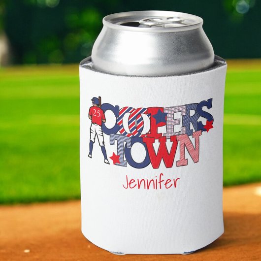 Cooperstown Patriotic Letters voor honkbalouders Blikjeskoeler