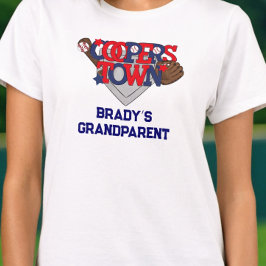 Cooperstown Patriottische Baseball Speler Grootoud T-shirt