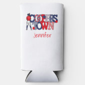 Cooperstown Patriottische Brieven Baseball Moms Seltzer Blikjeskoeler (Voorkant)