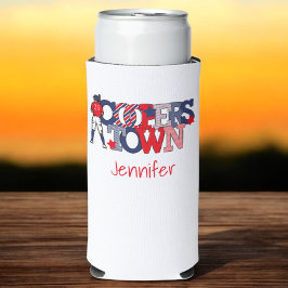 Cooperstown Patriottische Brieven Baseball Moms Seltzer Blikjeskoeler