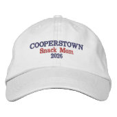 Cooperstown Snack Moeder Hoed | Grappige Honkbal M Geborduurde Pet (Voorkant)