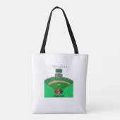 Cooperstown Veldteam naam gepersonaliseerd Tote Bag (Achterkant)
