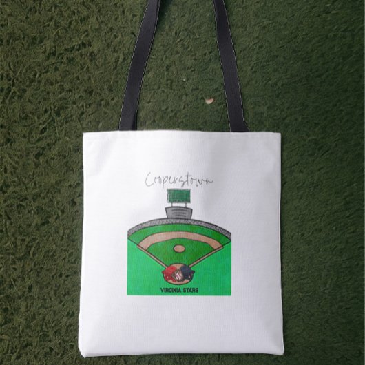 Cooperstown Veldteam naam gepersonaliseerd Tote Bag