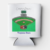 Cooperstown Veldteam Naam Ouder Custom Favor Blikjeskoeler (Voorkant)