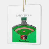 Cooperstown veldteam naam speler geheugen keramisch ornament (Links)