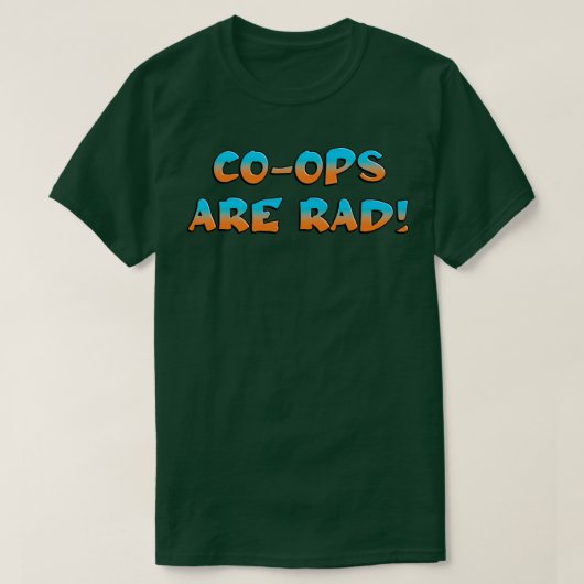 CoOps zijn Rad Worker Co Op T-shirt (Design voorkant)