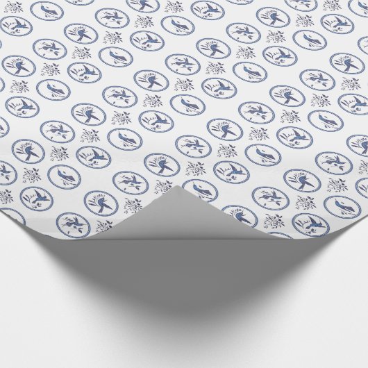 Coördinaat Delft Blue Cadeaupapier (Hoek)