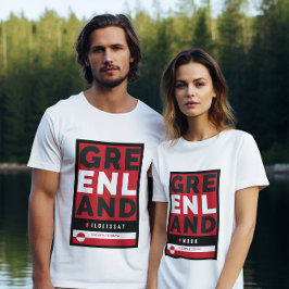 Coördinaat van de bestemming Groenland Ilulissat A T-shirt