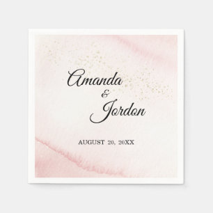 Coördinaat voor roze zonnesteek Cocktail Napkin Servet