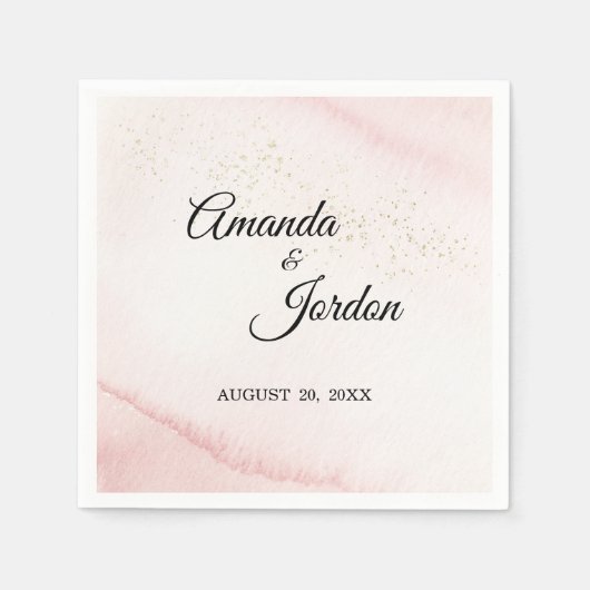 Coördinaat voor roze zonnesteek Cocktail Napkin Servet (Voorkant)