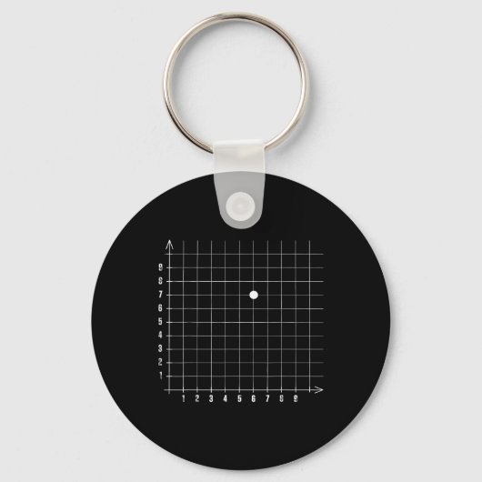 Coördinaat Zes Zeven Trendy 6 7endy Retro Groovy 6 Sleutelhanger (Voorkant)
