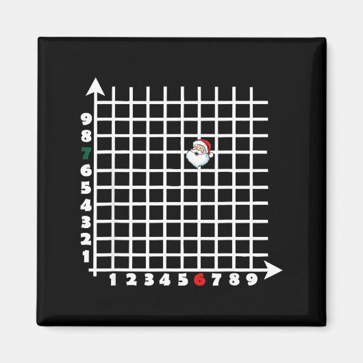 Coordinate (6,7) Funny Math Teacher 67 Math Christ Magneet (Voorkant)