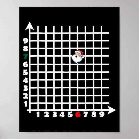 Coordinate (6,7) Funny Math Teacher 67 Math Christ Poster (Voorkant)