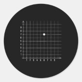 Coordinate (6,7) Funny Math Teacher 67 Math Lover  Ronde Sticker (Voorkant)