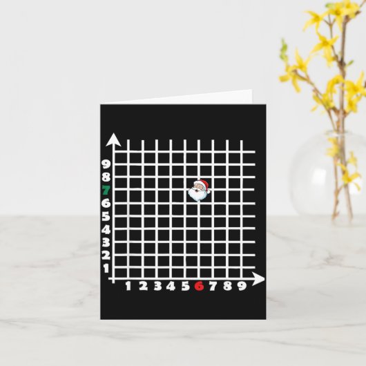 Coordinate (6,7) Funny Math Teacher Christmas 67 M Kaart (Gele Bloem)
