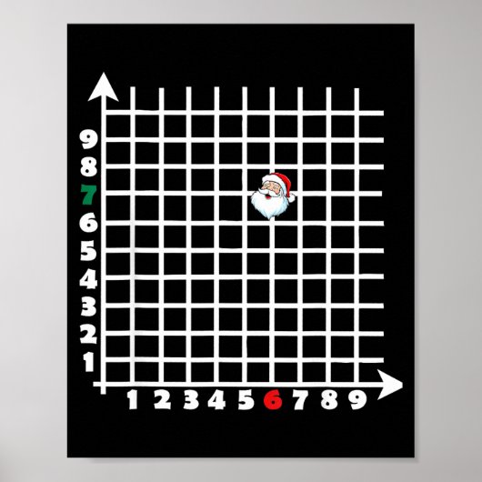 Coordinate (6,7) Funny Math Teacher Christmas 67 M Poster (Voorkant)