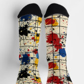Coordinated Paint Splatter Set: Uniek Abstract Sokken (Top)