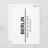 Coördinaten Berlijn Briefkaart (Voorkant / Achterkant)