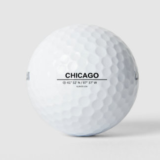 Coördinaten Chicago Golfballen