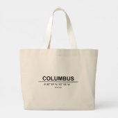 Coördinaten Columbus Grote Tote Bag (Achterkant)
